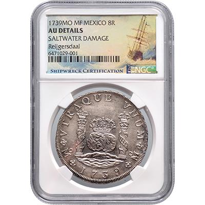 8 reales Mexico 'pillar dollar' 1739 – Reijgersdaal NGC Shipwreck