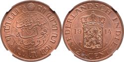 1 sen Netherlands East Indies Japanese occupation 1943 NGC MS 63