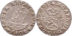 World Coins - 1/16 scheepjesgulden Nederlands Indië 1802 Pr