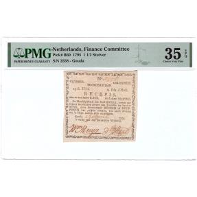 World Coins - 1 1/2 stuiver 1795 recepis Gouda PMG 35 EPQ
