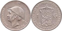 World Coins - 1 gulden 1940 Wilhelmina Pr- WILHELMINA IN LONDEN