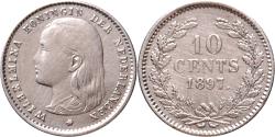 World Coins - 10 cent 1897 Wilhelmina ZFr