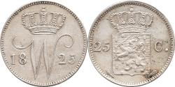 World Coins - 25 cent 1825U Willem I