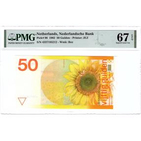 World Coins - 50 gulden 1982 Zonnebloem PMG 67 EPQ