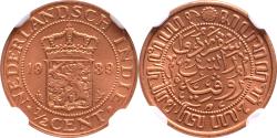 World Coins - 1/2 cent Nederlands Indië 1939 NGC MS 65 RD