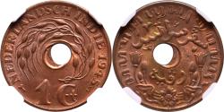 World Coins - 1 cent Nederlands Indië 1945S NGC MINT ERROR MS 64 RB