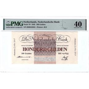 World Coins - 100 gulden 1945 PMG 40