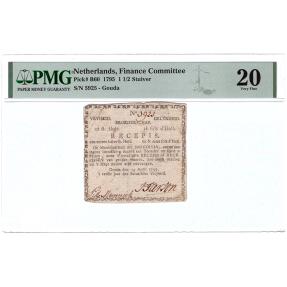 World Coins - 1 1/2 stuiver 1795 recepis Gouda PMG 20