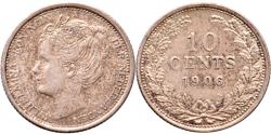 World Coins - 10 cent 1906 Wilhelmina Pr