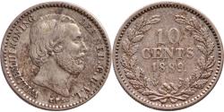 World Coins - 10 cent 1889 Willem III Pr-