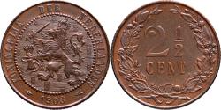 World Coins - 2 1/2 cent 1903 Wilhelmina Pr+