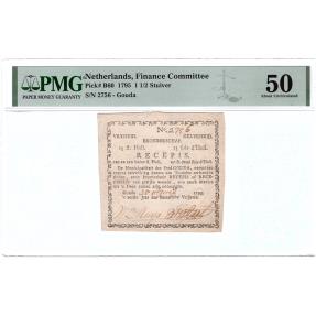 World Coins - 1 1/2 stuiver 1795 recepis Gouda PMG 50