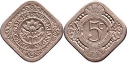 World Coins - 5 cent 1923 Wilhelmina Pr-