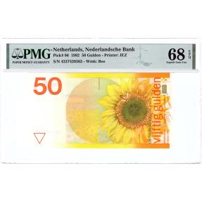 World Coins - 50 gulden 1982 PMG 68 EPQ