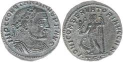 Ancient Coins - Constantine I. A.D. 307/10-337. Æ follis Thessalonica, A.D.313-316.§24a