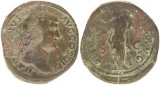 Ancient Coins - Hadrian. A.D. 117-138. Æ dupondius (28,2mm, 12.9g). Rome. ca. A.D. 134-138.