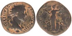 Ancient Coins - MARCUS AURELIUS, as Caesar. 139-161 AD. Æ Sestertius. (25.4 g.29,3mm). Struck 154-155 AD.
