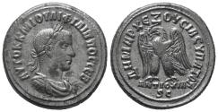 Ancient Coins - Philip II, as Caesar, AR Tetradrachm of Antioch, Syria. AD 247.