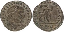 Ancient Coins - Licinio I. Follis. 312-313 d.C. Tesalónica. 3,2.g