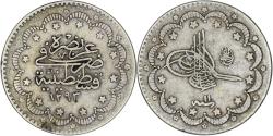 World Coins - Ottoman Empire. Abdul Hamid II (1876-1909). AR 5 Kurush. Constantinople. 1293// 11