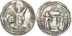 Ancient Coins - Sasanian Empire. Shapur I (240-270). AR Obol