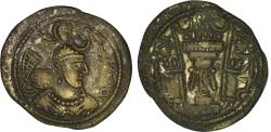 Ancient Coins - Sasanian Empire. Yazdgerd I (399-420). Æ Fourree Drachm