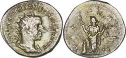 Ancient Coins - Roman Imperial. Trebonianus Gallus (AD 251-253). AR Antoninianus. Mediolanum
