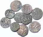 Ancient Coins - Lot of 10 AE Sasanian Pashiz