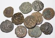 Ancient Coins - Lot of 11 AE Sasanian Pashiz