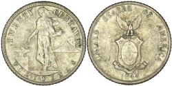 World Coins - Philippines. Silver 20 Centavos. 1944 D