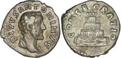 Ancient Coins - Roman Imperial. Antoninus Pius (AD 138-161). AR Denarius. Rome