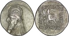 Ancient Coins - Parthian Empire. Mithradates II the Great (124-91 BC). AR Drachm. Rhagai