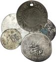 Ancient Coins - Lot of 5 silver coins. Mainly Ottoman Empire