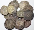 Ancient Coins - Lot of 12 AE Abbasid and Ummayad Fals
