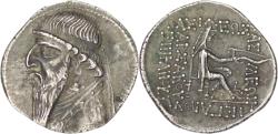 Ancient Coins - Parthian Empire. Mithradates II (121-91 BC). AR Drachm. Ekbatana