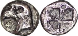 Ancient Coins - Aeolis, Kyme, c. 450-400 BC. AR Trihemiobol