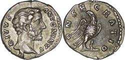 Ancient Coins - Roman Imperial. Antoninus Pius (AD 138-161). AR Denarius. Rome. Consecration issue