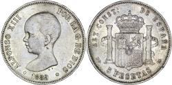 World Coins - Spain. Alfonso XIII (1886-1931). Silver Pesetas. 1889