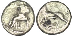 Ancient Coins - Uncertain satraps of Babylon (Circa 328-311 BC). AR Obol