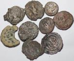 Ancient Coins - Lot of 9 AE Sasanian Pashiz