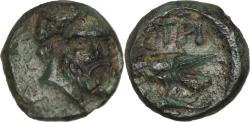 Ancient Coins - Moesia. Istros (Circa 280-200 BC) Æ 13. Bearded head of the river-god Istros