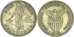World Coins - Philippines. Silver Peso. 1907 S