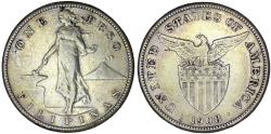 World Coins - Philippines. Silver Peso. 1908 S