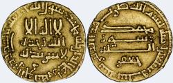 World Coins - Abbasid: temp. al-Rashid (786-809), gold Dinar, mintless type (Misr), AH176, governor Ja'far