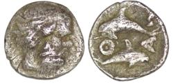 Ancient Coins - Thrace. Thasos (Circa 400 BC). AR Obol