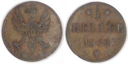 World Coins - GERMANY - Frankfurt, Free City, 1820 F, Heller, Very Fine