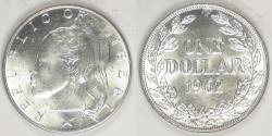 World Coins - LIBERIA - Republic, 1962 Dollar, Brilliant Uncirculated
