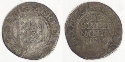 World Coins - DENMARK, Frederik III, 1667 ☘, 2 Skilling, Choice Fine