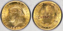 World Coins - COLOMBIA, 1965, 2 Centavos, Brilliant Uncirculated