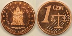 World Coins - GREAT BRITAIN, 2003, Euro Cent, Gem Proof Deep Cameo